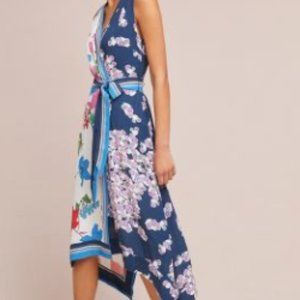 Anthropologie Maeve Botanica Wrap Dress